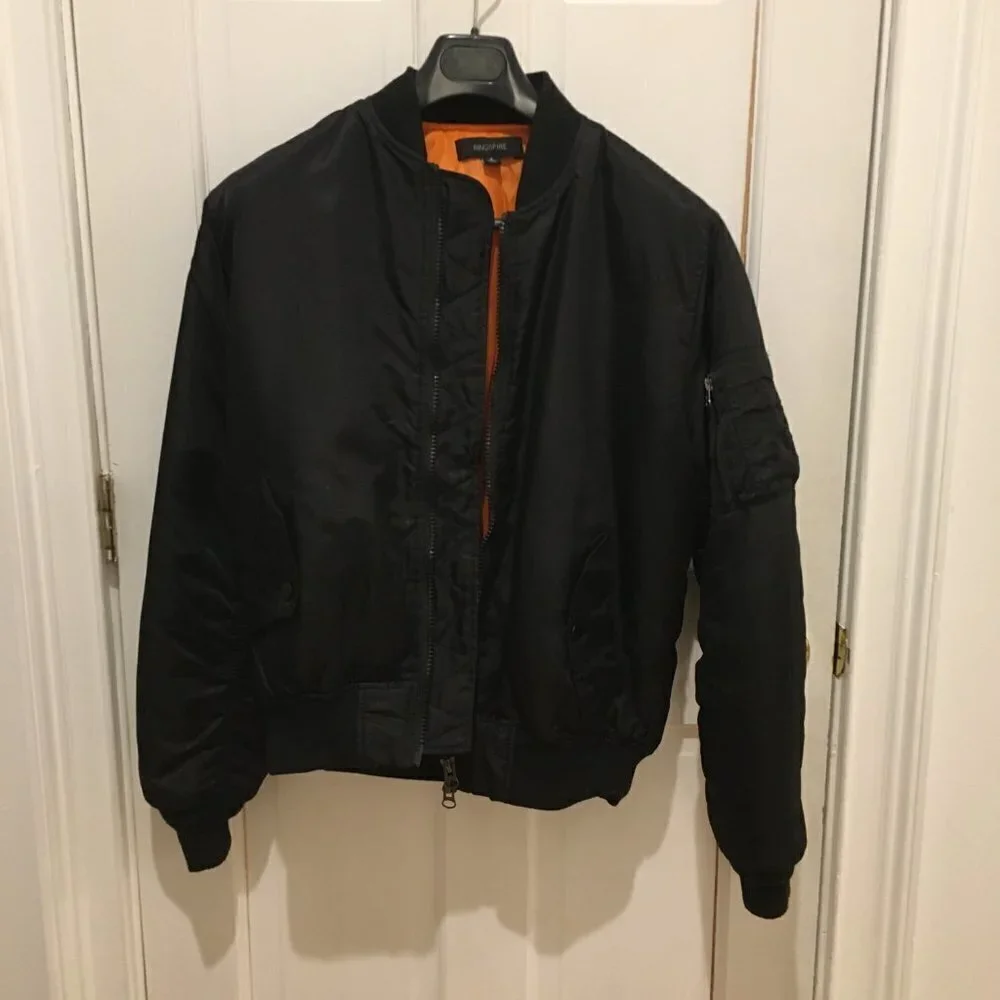 Alpha Industries Style Black Bomber Jacket Size Small
